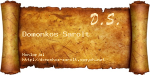 Domonkos Sarolt névjegykártya